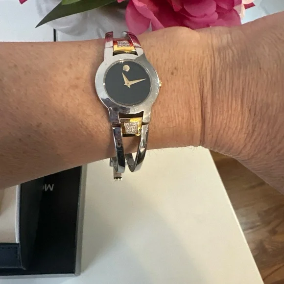 Movado Silver and Gold Women's Watch